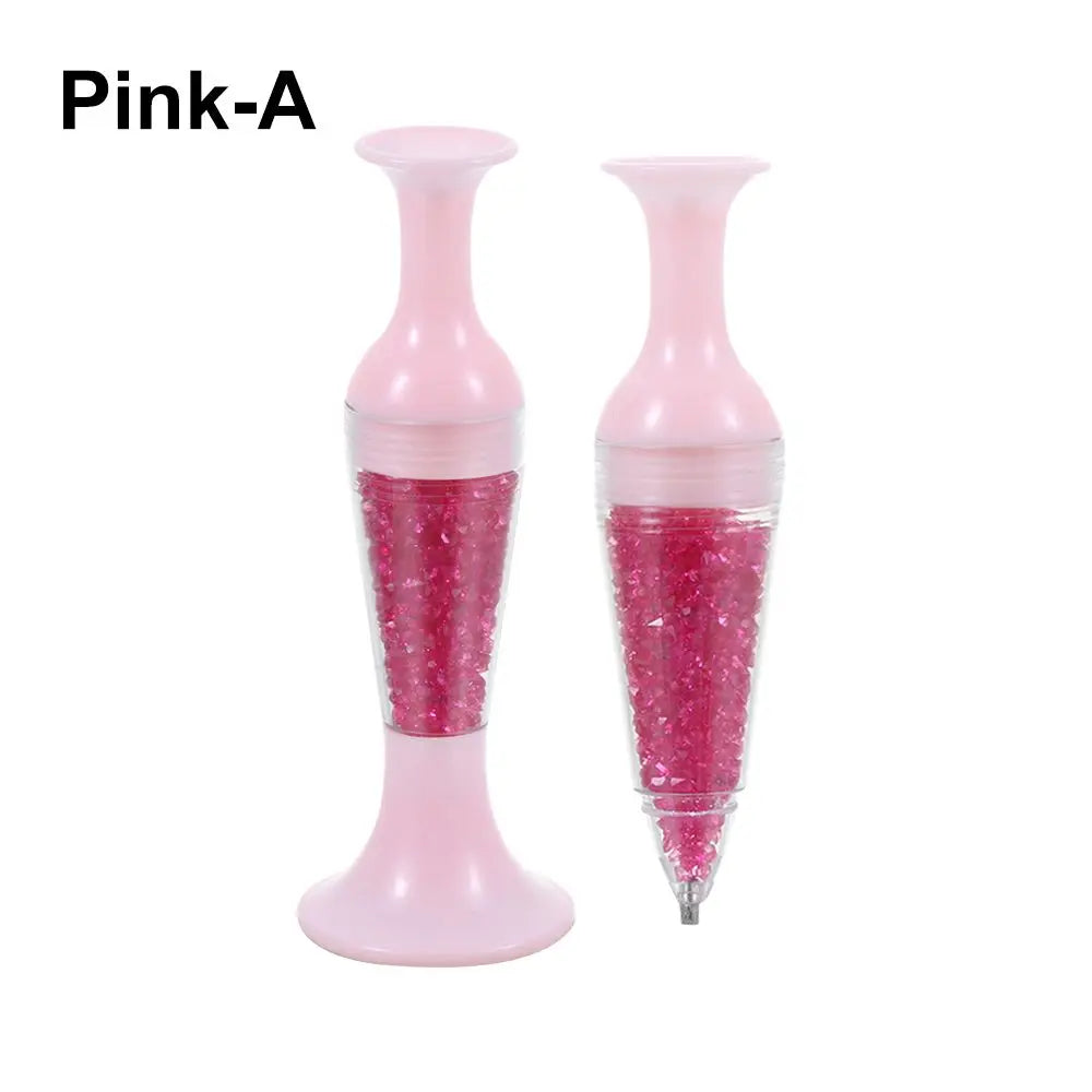 5D Diamond Painting Point Drill Pen – Flower Pot Design Tool Diamond Painting Pen Axl pink-A