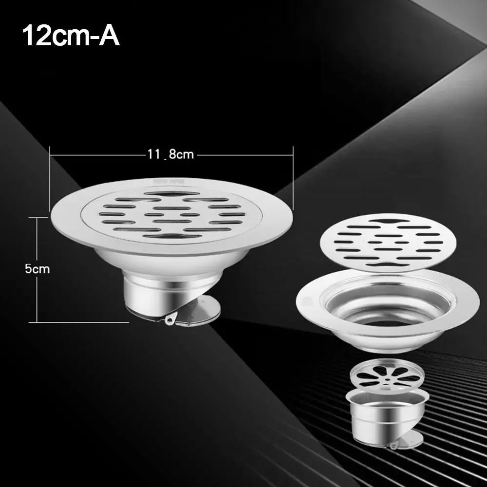 Stainless Steel Square Floor Drain – Anti-Odor Strainer Cover Floor Drain Strainer Axl 12cm-A