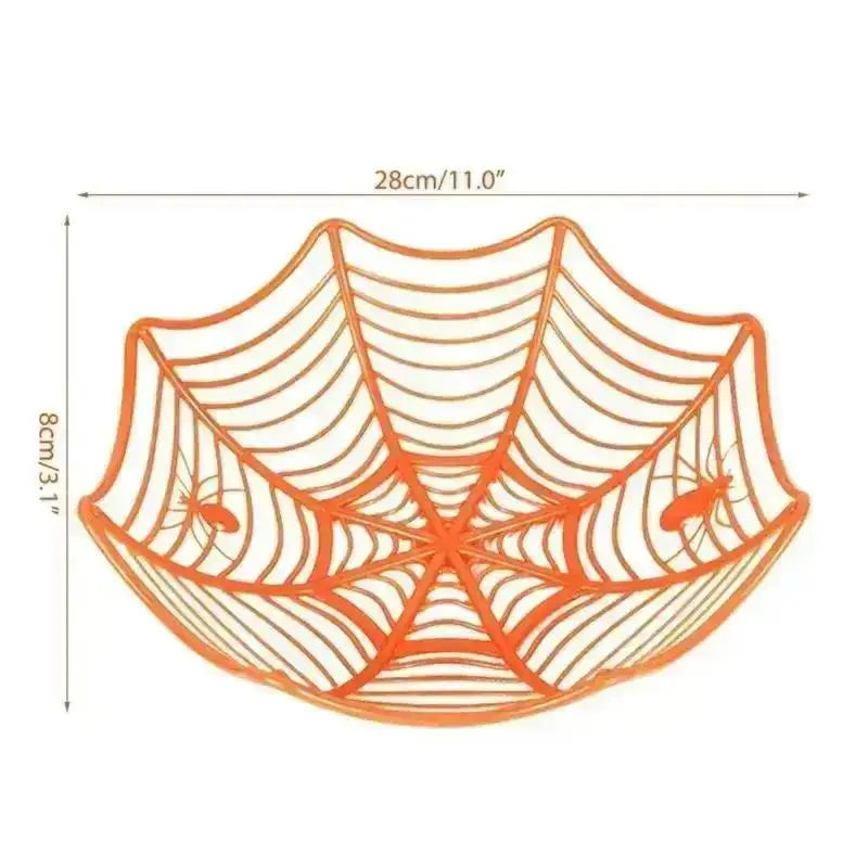 Halloween Spider Web Candy Bowl & Fruit Drain Basket Halloween Candy Bowl Axl