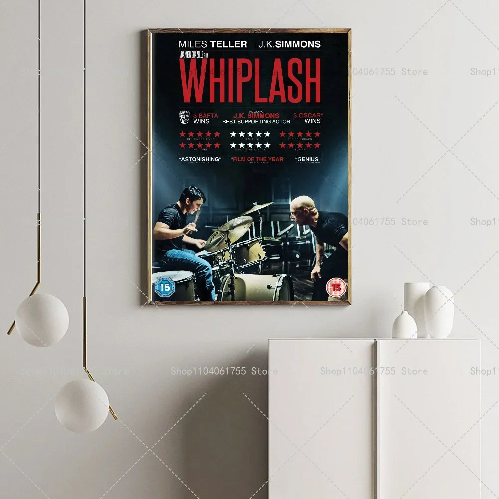 Whiplash Jazz Drummer Movie Poster – Self-Adhesive Wall Sticker Wall Art Poster Axl