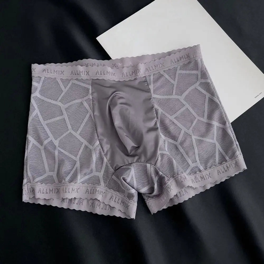 Men's Ice Silk Boxer Briefs – Mesh Quick-Dry Underwear Men's Boxer Briefs Axl
