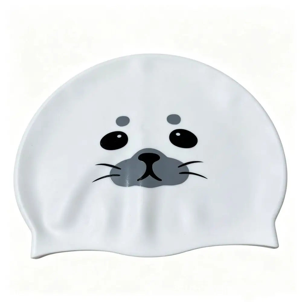 Funny Animal Print Silicone Swim Cap – Waterproof Ear Protection Silicone Swim Cap Axl