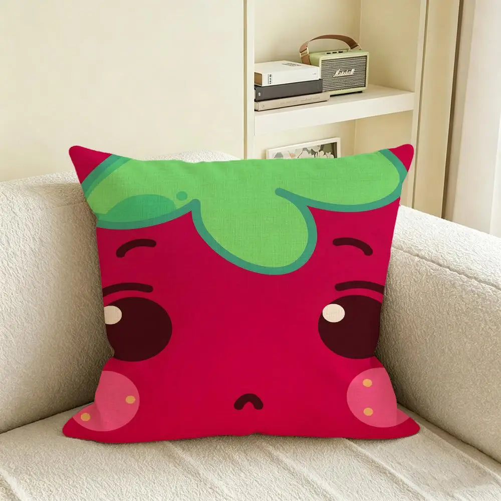 Anime Linen Cushion Cover | Sofa, Bed & Chair Pillow Case Linen Cushion Cover Axl White3 30X30cm