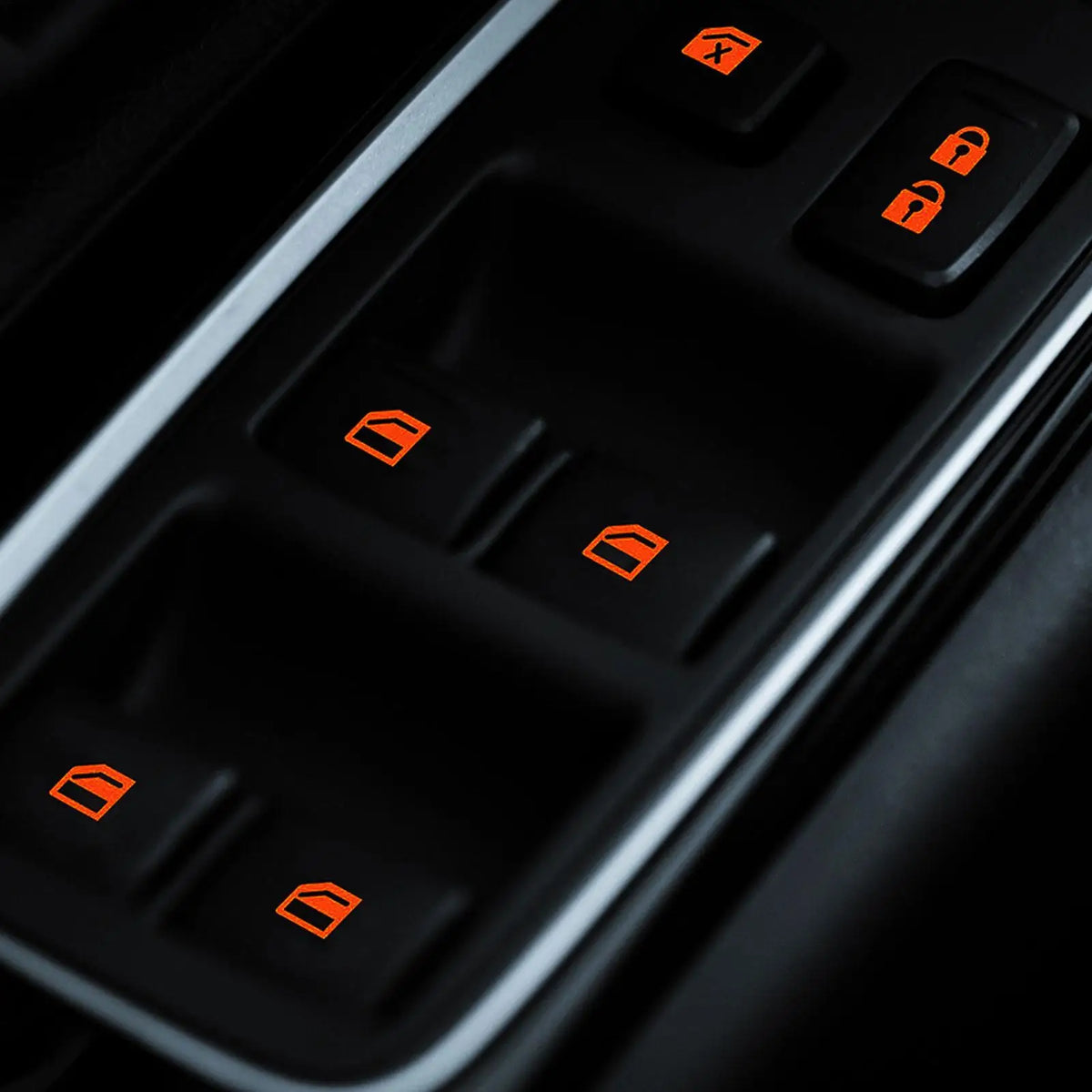 Glow in the Dark Car Button Stickers – Switch Labels | PU Car Interior Stickers Axl