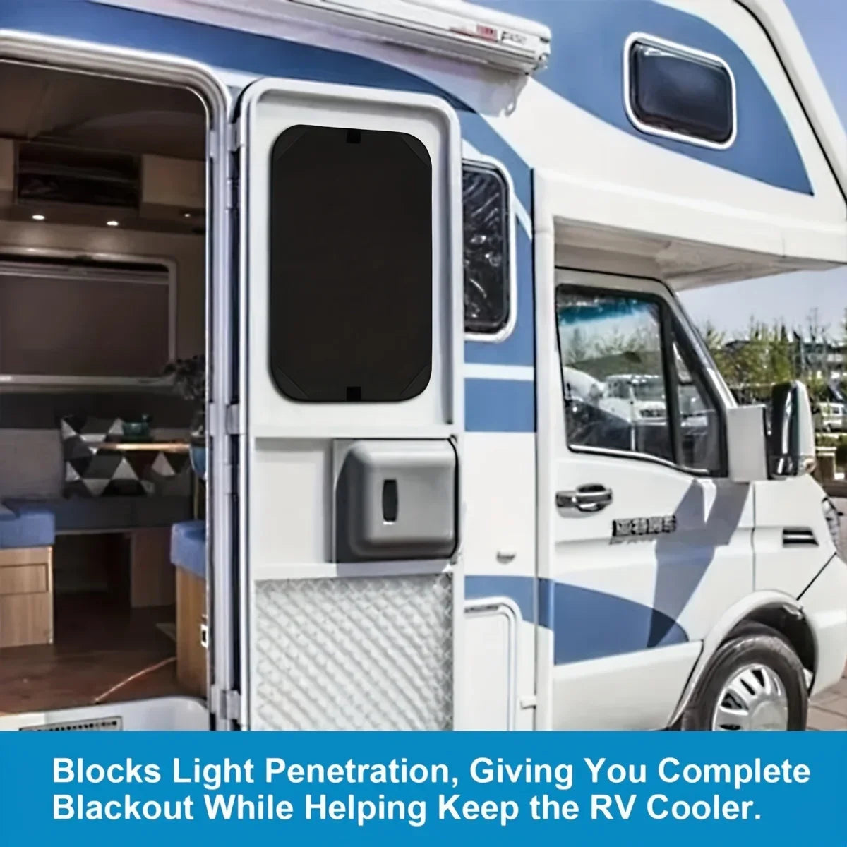RV Door Window Shade Cover – Camper Privacy Sun Screen RV Window Shade Axl