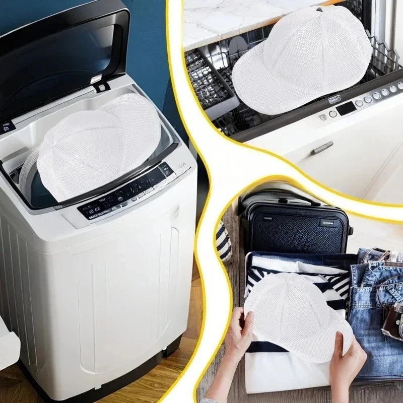 Hat Washing Bag – Anti-Deformation Mesh Baseball Cap Cleaner Cap Washing Bag Axl