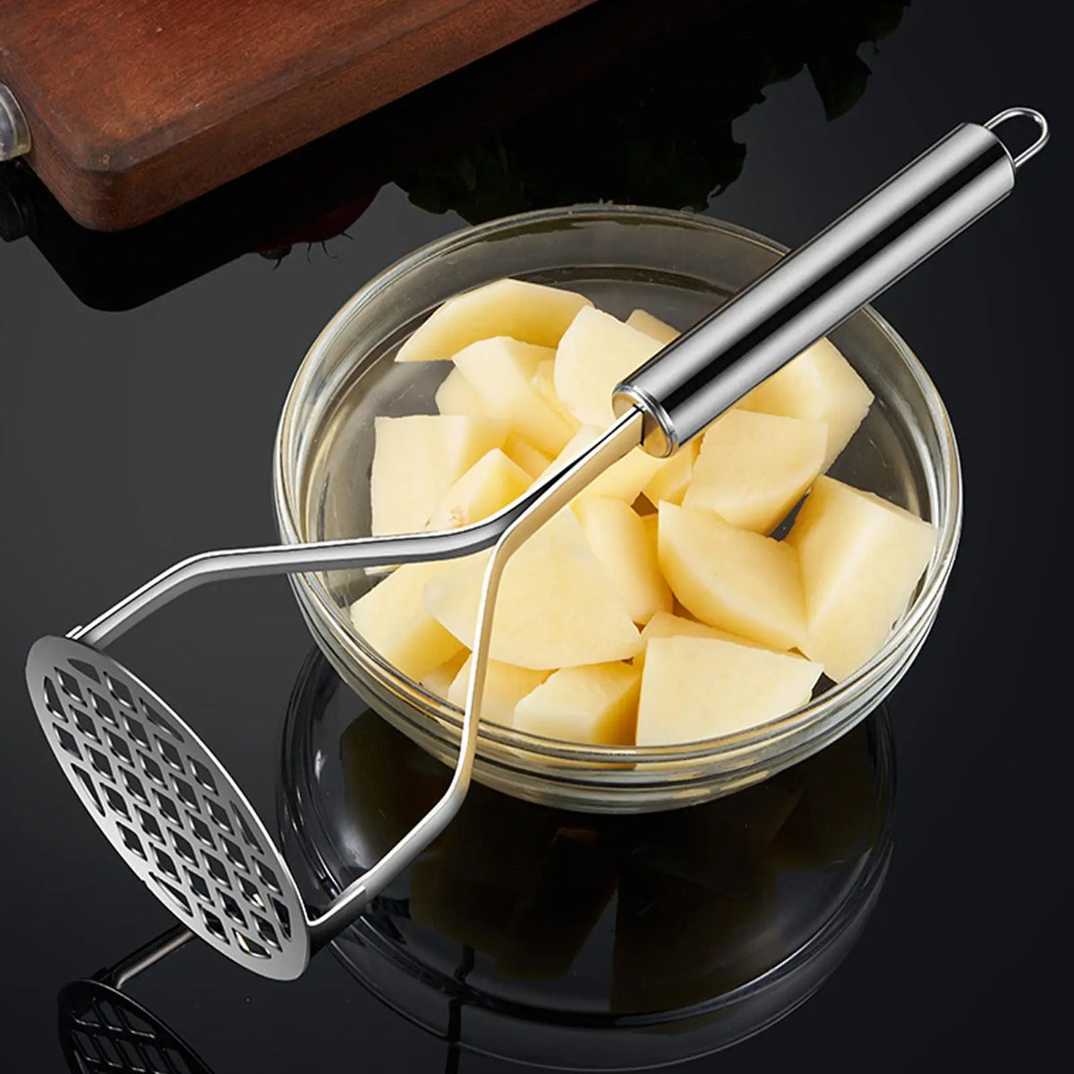 Stainless Steel Potato Masher – Mashing & Pureeing Kitchen Tool Potato Masher Axl