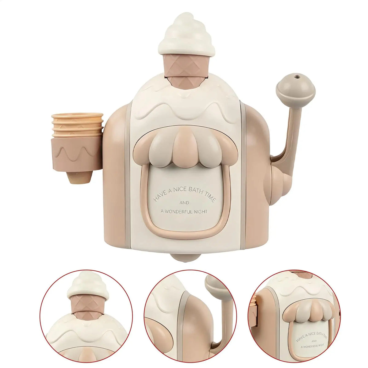 Ice Cream Bubble Bath Toy – Kids Foam Maker for Toddlers Kids Bath Toy Axl