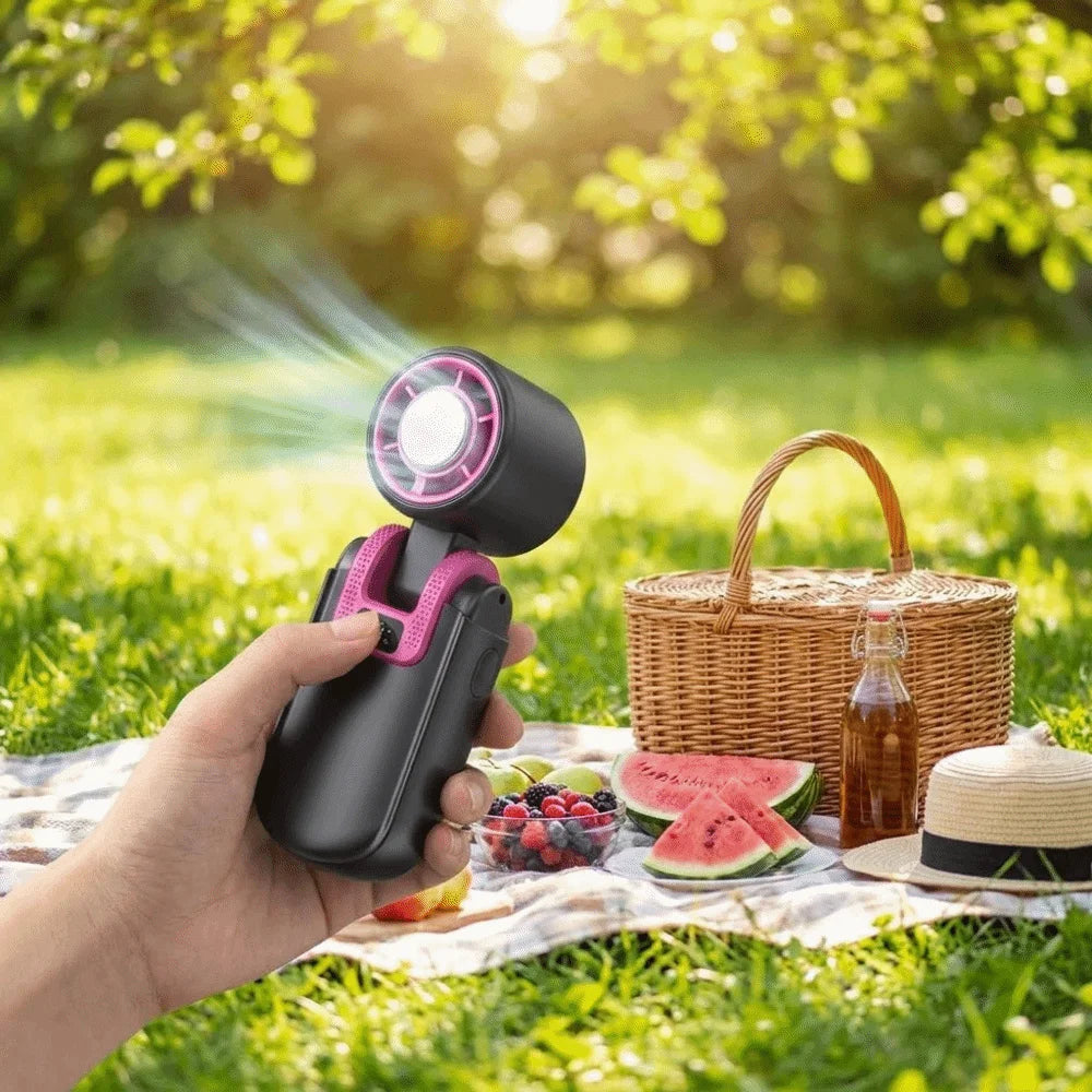 Compact Handheld Cooling Fan – USB Rechargeable Portable Handheld Cooling Fan Axl