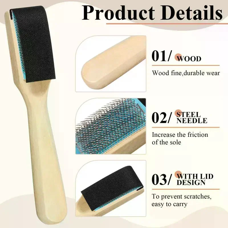 Wooden Suede Sole Wire Brush – Dance Shoe Cleaner Suede Shoe Brush Axl