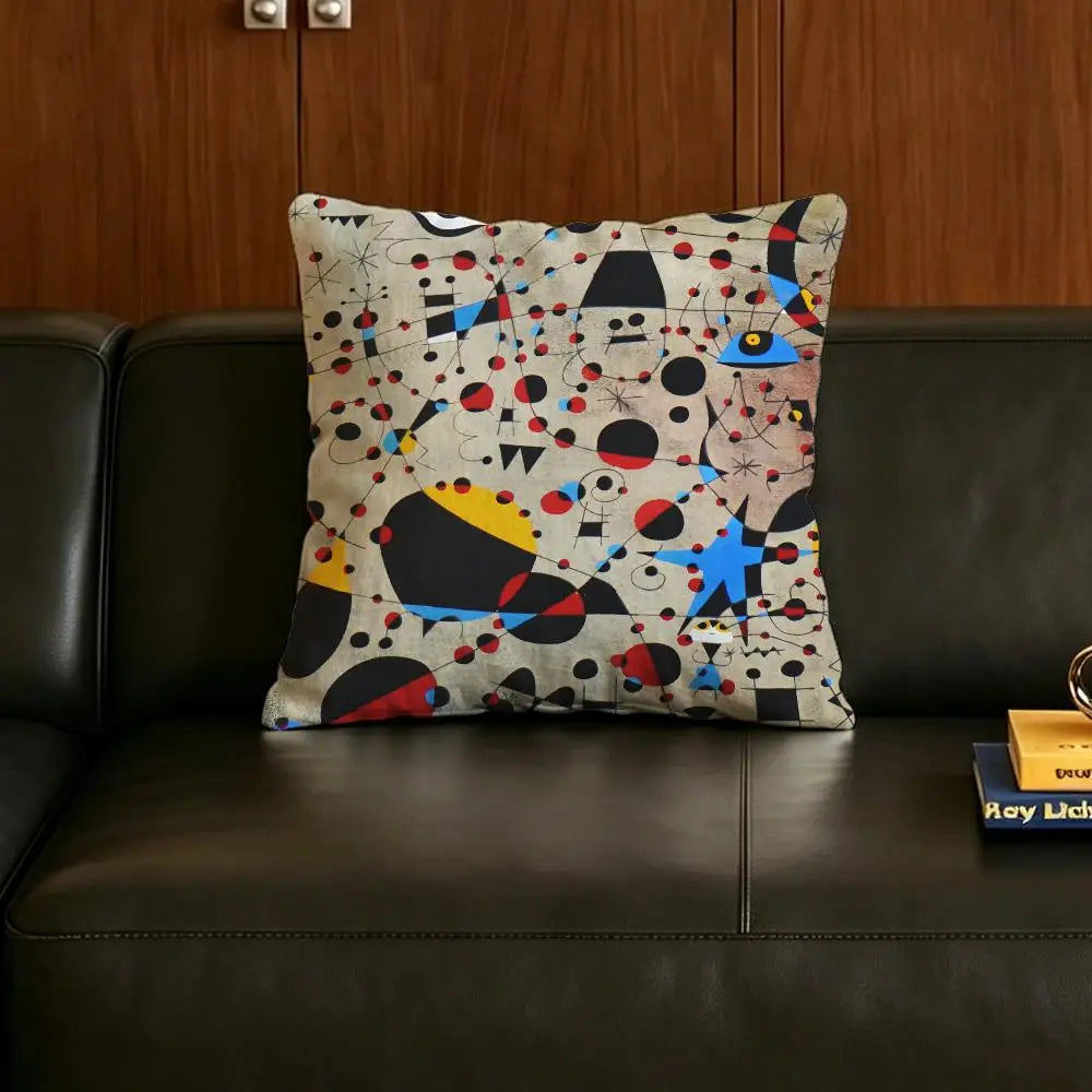 Joan Miró Art Linen Cushion Cover | Sofa, Bed & Chair Decor Decorative Cushion Cover Axl