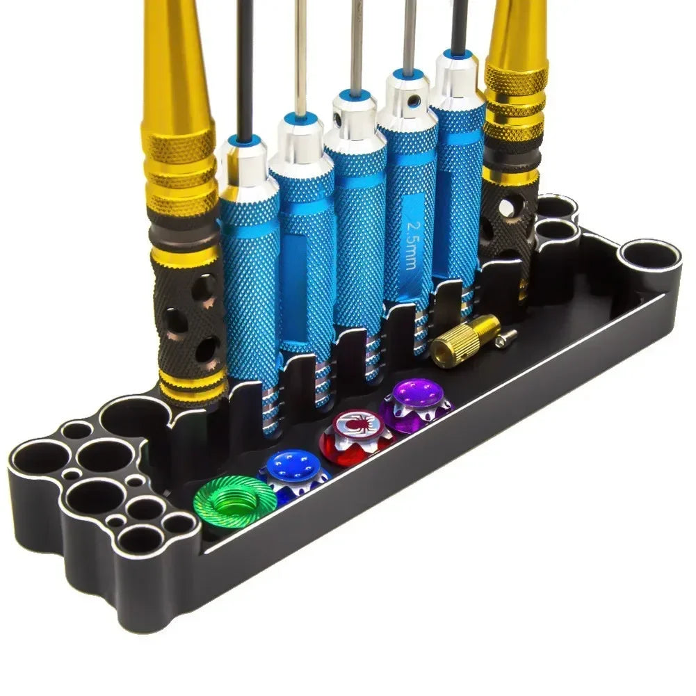 RC Screwdriver & Screw Storage Rack – CNC Aluminum Tool Stand RC Tool Stand Axl