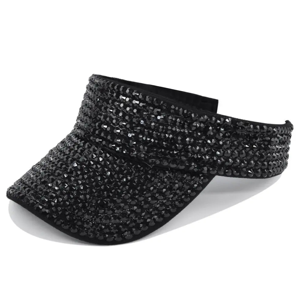 Women's Rhinestone Open-Top Baseball Cap | Korean Style Hat Women's Baseball Cap Axl A