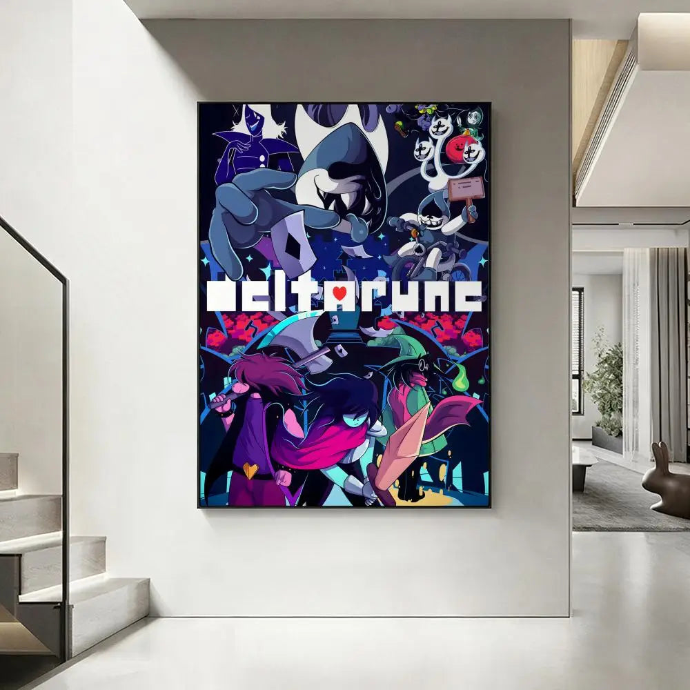 Deltarune HD Game Art Poster – Sticky Wall Decor Print Wall Art Poster Axl White2 50X70cmNoframe