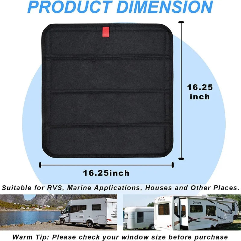 Foldable RV Sunroof Shade Curtain – Reflective Heat Block RV Sunroof Shade Axl black