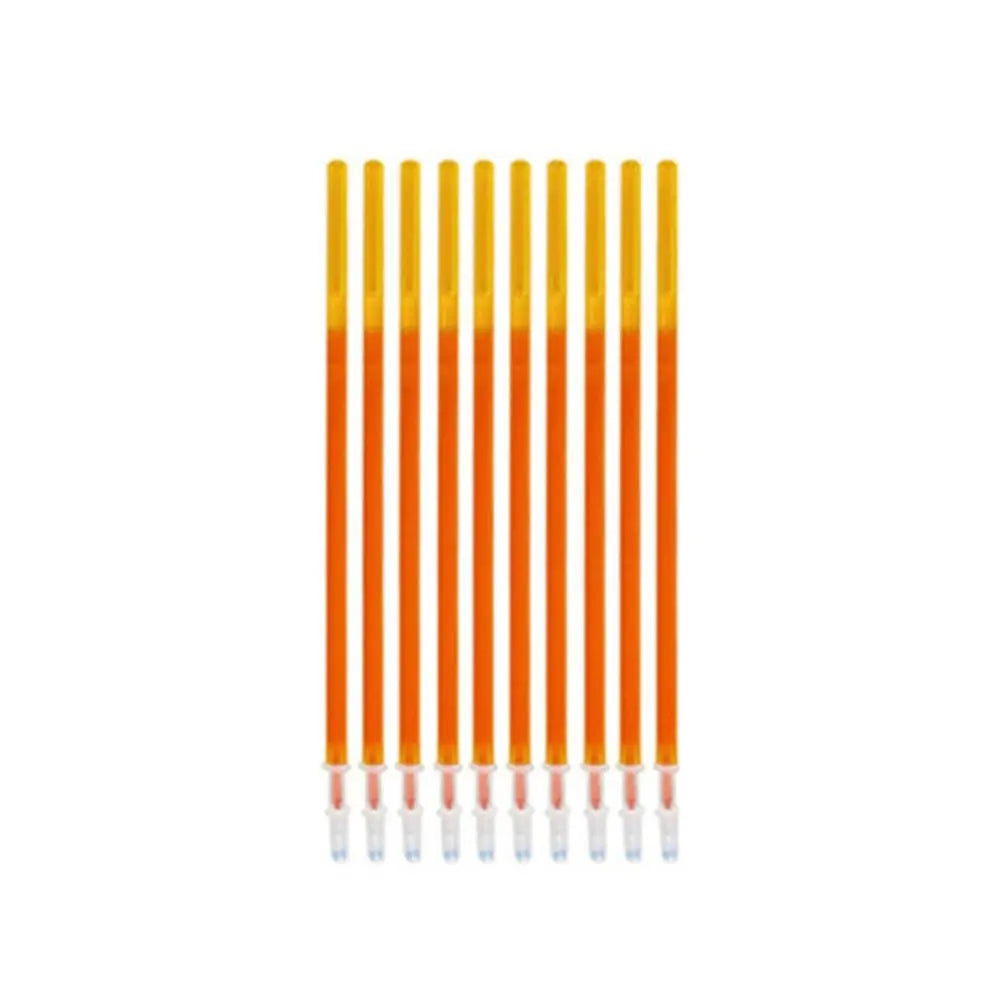 10-Pack Erasable Gel Pen Refills – 0.5mm Colorful Ink Gel Pen Refills Axl Orange-10PCS