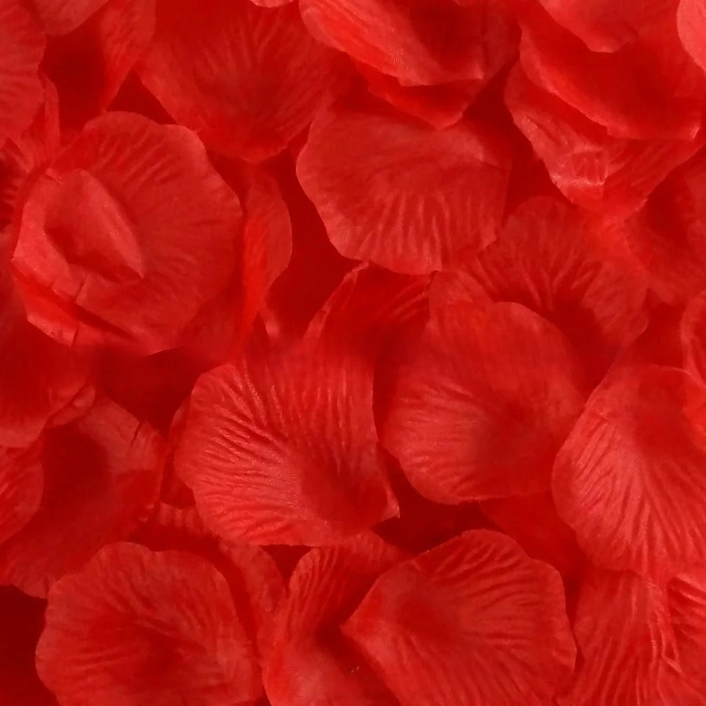 Silk Rose Petals 100pc – Wedding & Valentine's Day Scatter Decor Silk Scatter Petals Axl Red