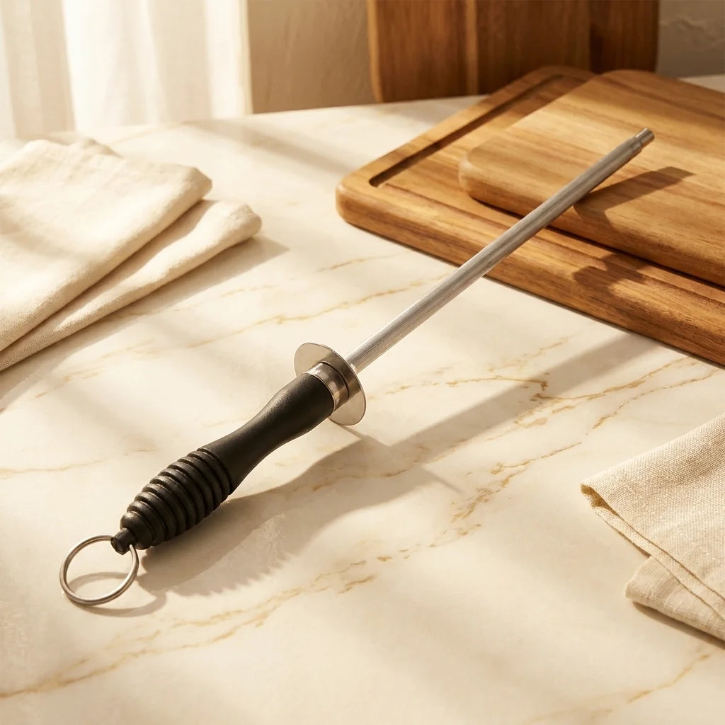 10-Inch Carbon Steel Knife Sharpening Rod | Honing Steel Knife Sharpening Rod Axl