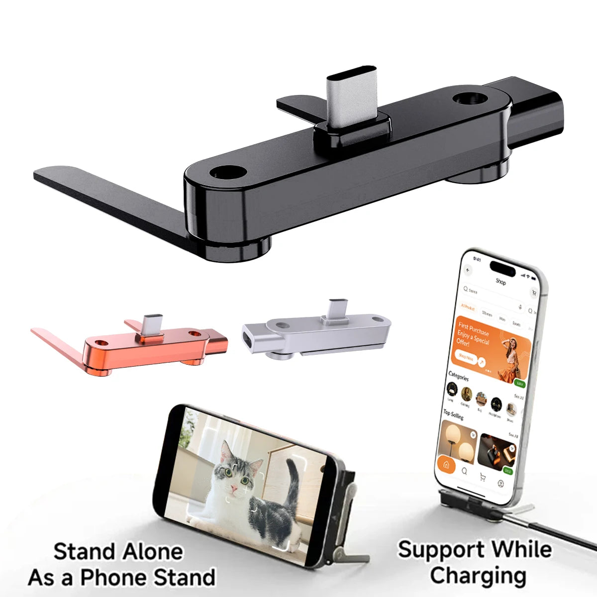 GUUGEI 240W USB-C Desktop Stand & Multi-Port Charger Hub Desktop Charging Stand Axl