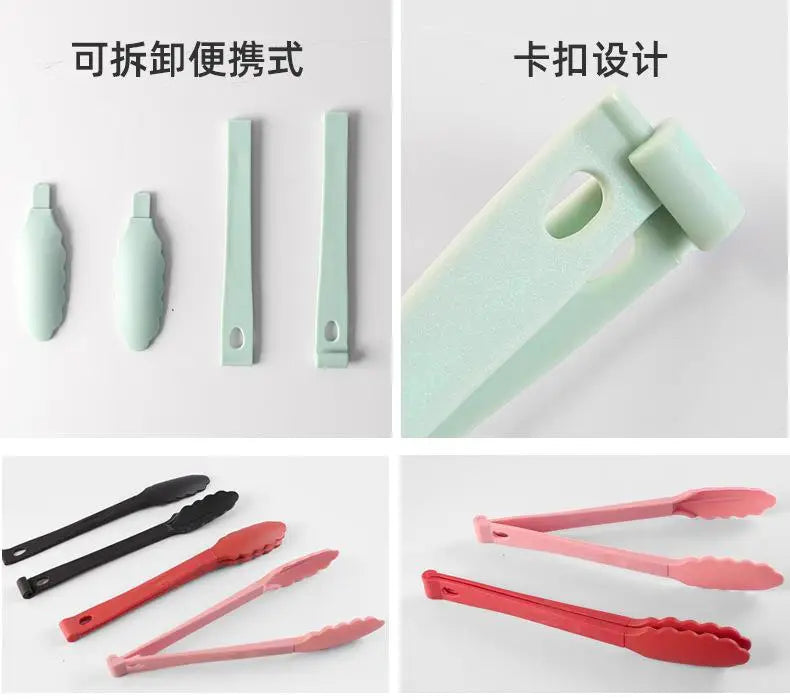 Stainless Steel Kitchen Tongs Set – Silicone Anti-Slip Clamps Kitchen Tongs Set Axl