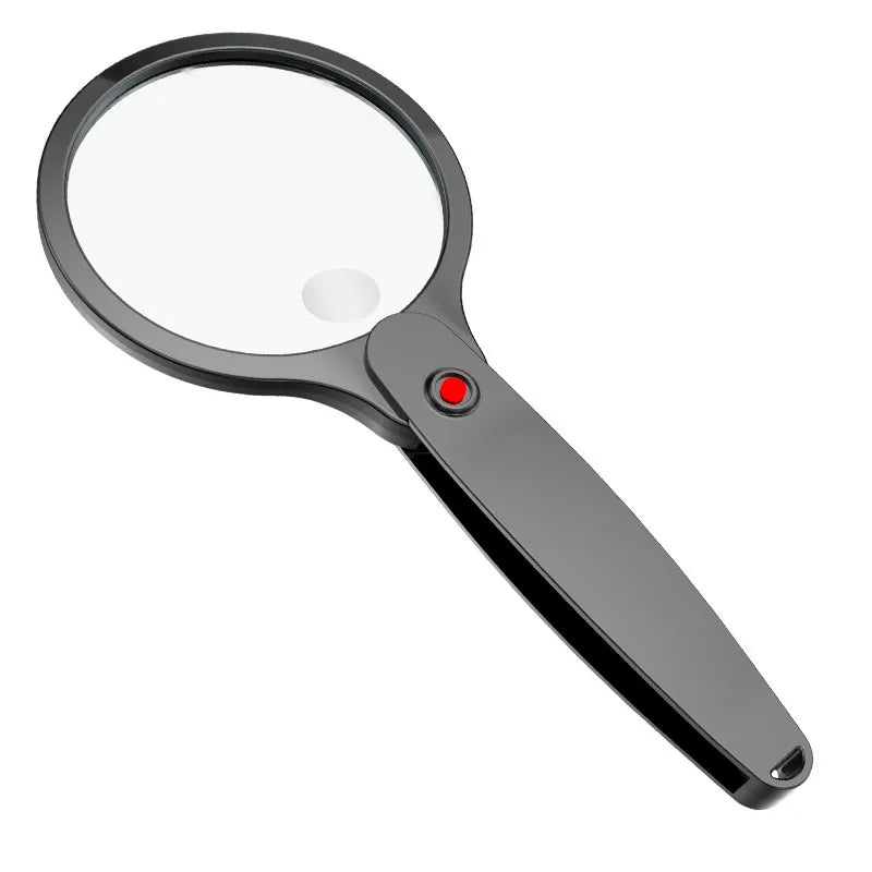 Handheld Folding Magnifying Glass – Large Lens Reading Loupe Handheld Magnifier Loupe Axl