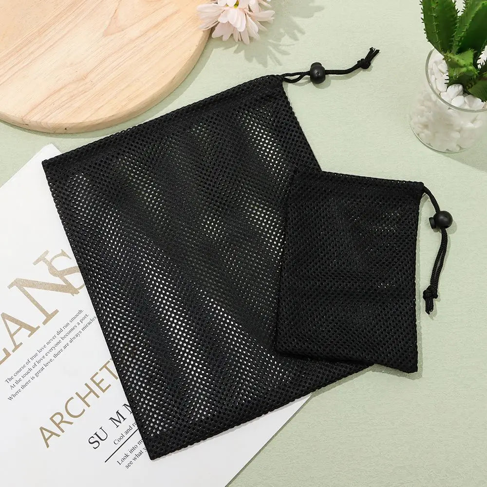 Nylon Mesh Drawstring Storage Bag – Travel & Laundry Pouch Mesh Storage Bag Axl