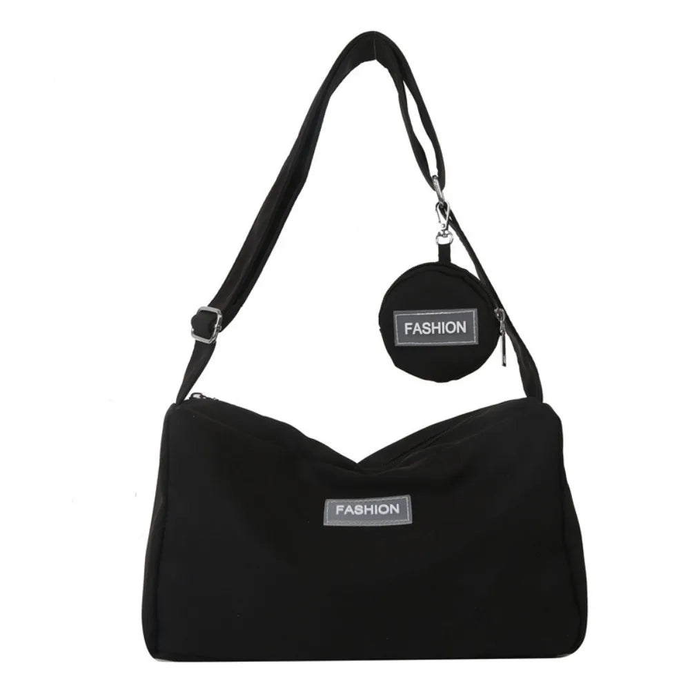Large Capacity Oxford Crossbody Bag – Casual Lightweight Unisex Crossbody Bag Axl black