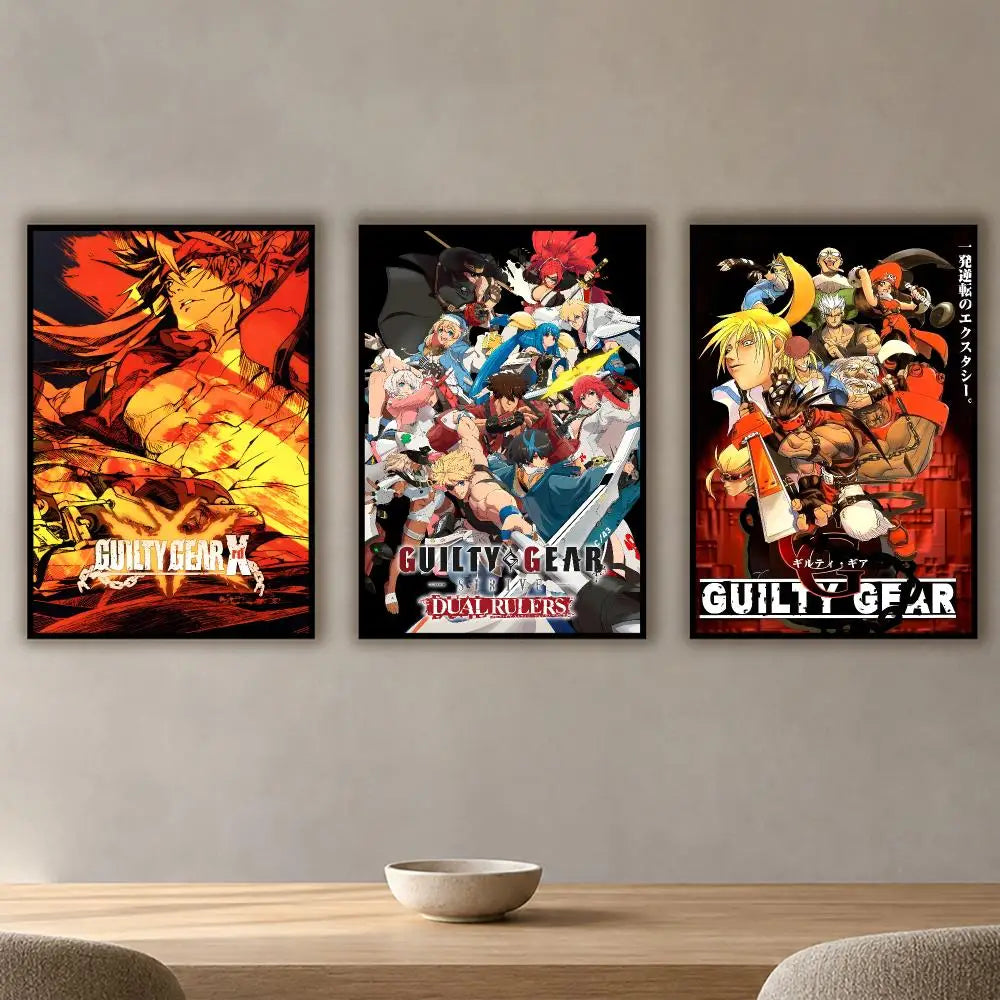 Guilty Gear Poster HD Waterproof PVC Stickers – Wall Décor Wall Poster Stickers Axl