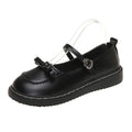 Women's Mary Jane Flat Loafers – Lolita JK Buckle Shoes Mary Jane Flats Axl black matte 40