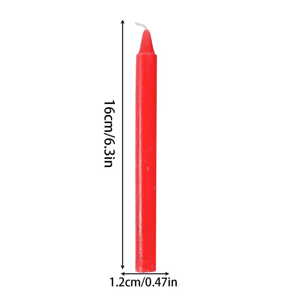 10-Pack Unscented Taper Candles – Red & White Wedding & Home Taper Candles Axl Red
