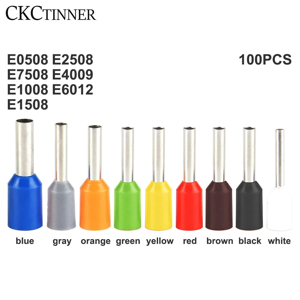 100 Pcs Insulated Ferrule Terminals – Crimp Cord End Connectors Wire Ferrule Terminals Axl
