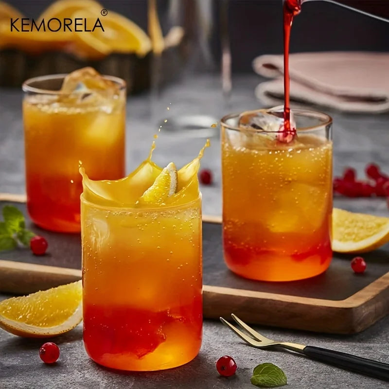 KEMORELA Borosilicate Drinking Glasses Set – BPA Free, 4 or 6 Pc Drinking Glasses Set Axl