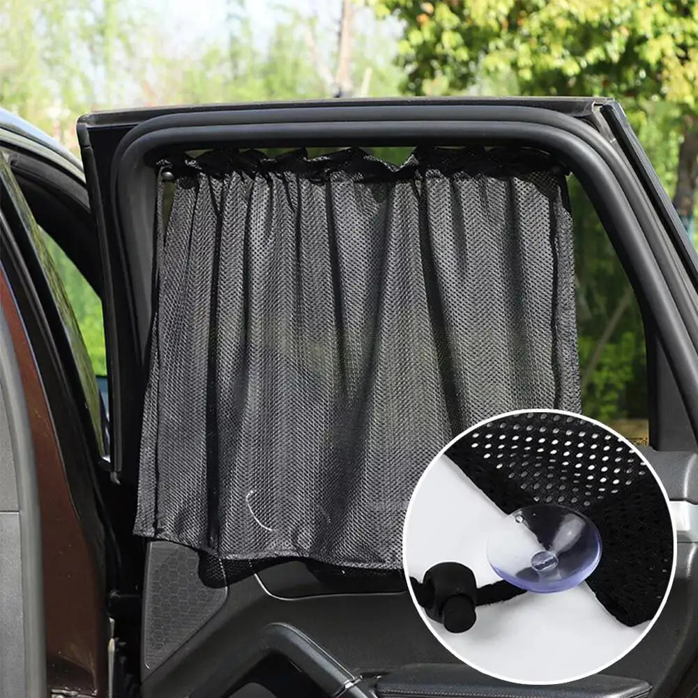 Car Side Window Sunshade Curtains – Anti-UV Black Mesh Car Window Sunshade Axl