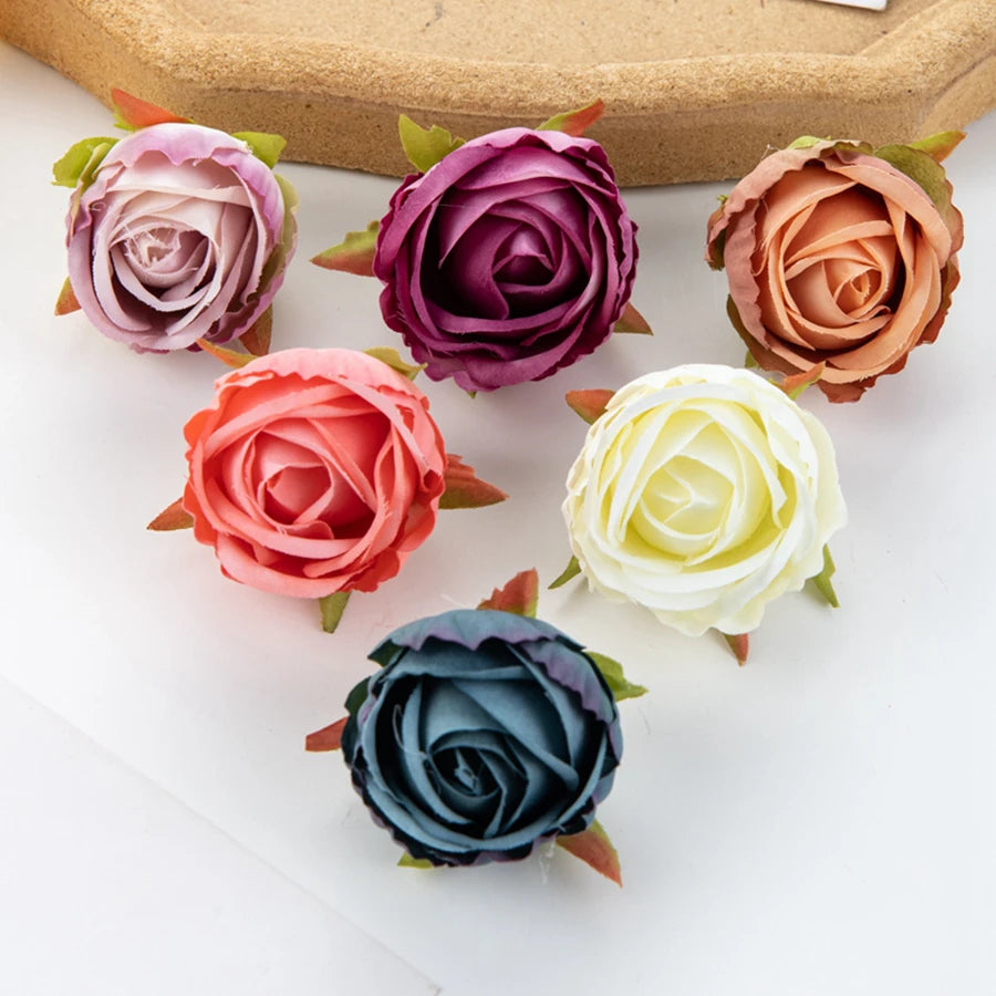 Silk Artificial Rose Heads 10/20 Pcs – Wedding & Home Decor Artificial Silk Flowers Axl