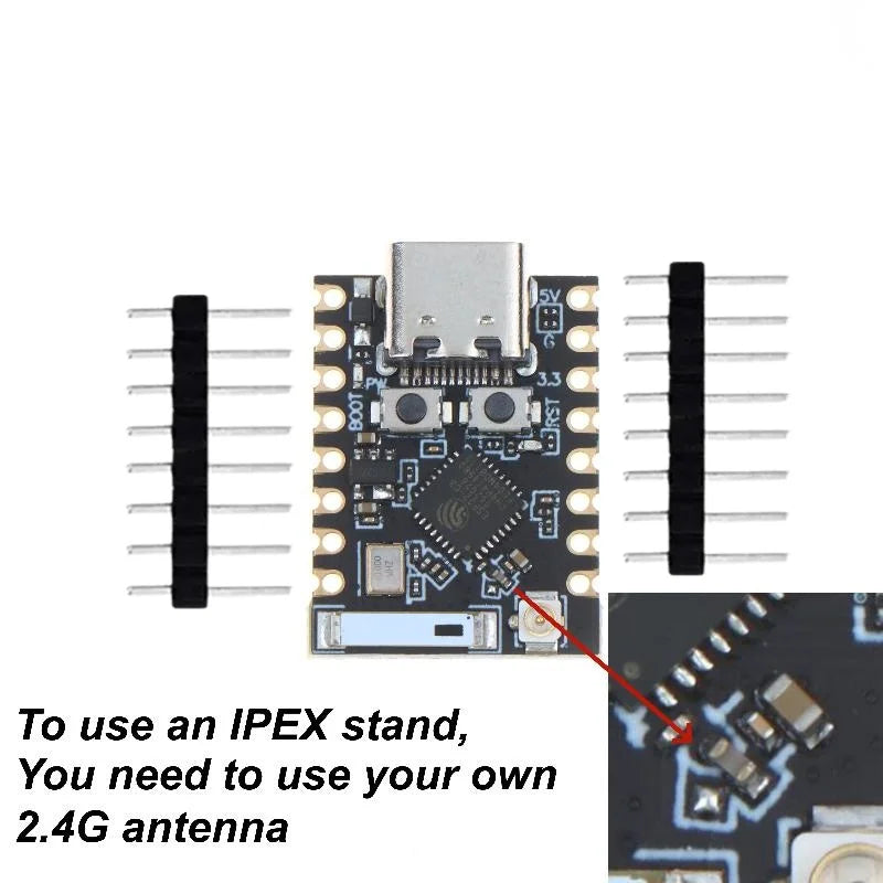 ESP32-C3 SuperMini Dev Board – WiFi & Bluetooth 5.0 Type-C Microcontroller Dev Board Axl IPEX
