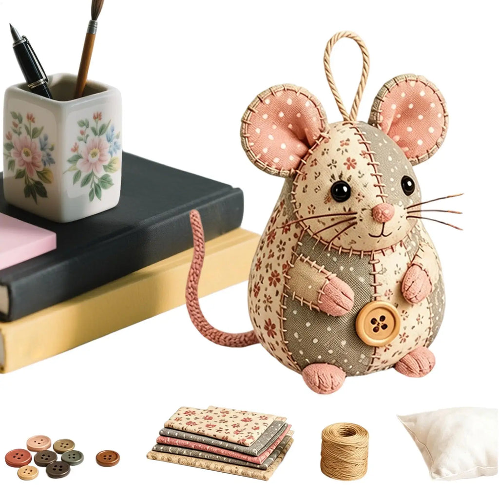 Mouse Ornament DIY Sewing Craft Kit – Beginner Friendly DIY Sewing Craft Kit Axl