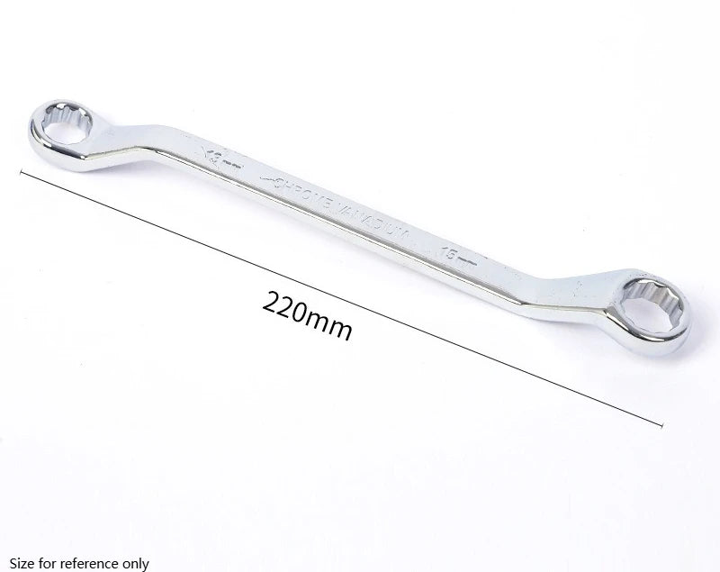 Double End Offset Ring Spanner – Chrome Vanadium Steel Wrench Box End Wrench Axl 13-15mm