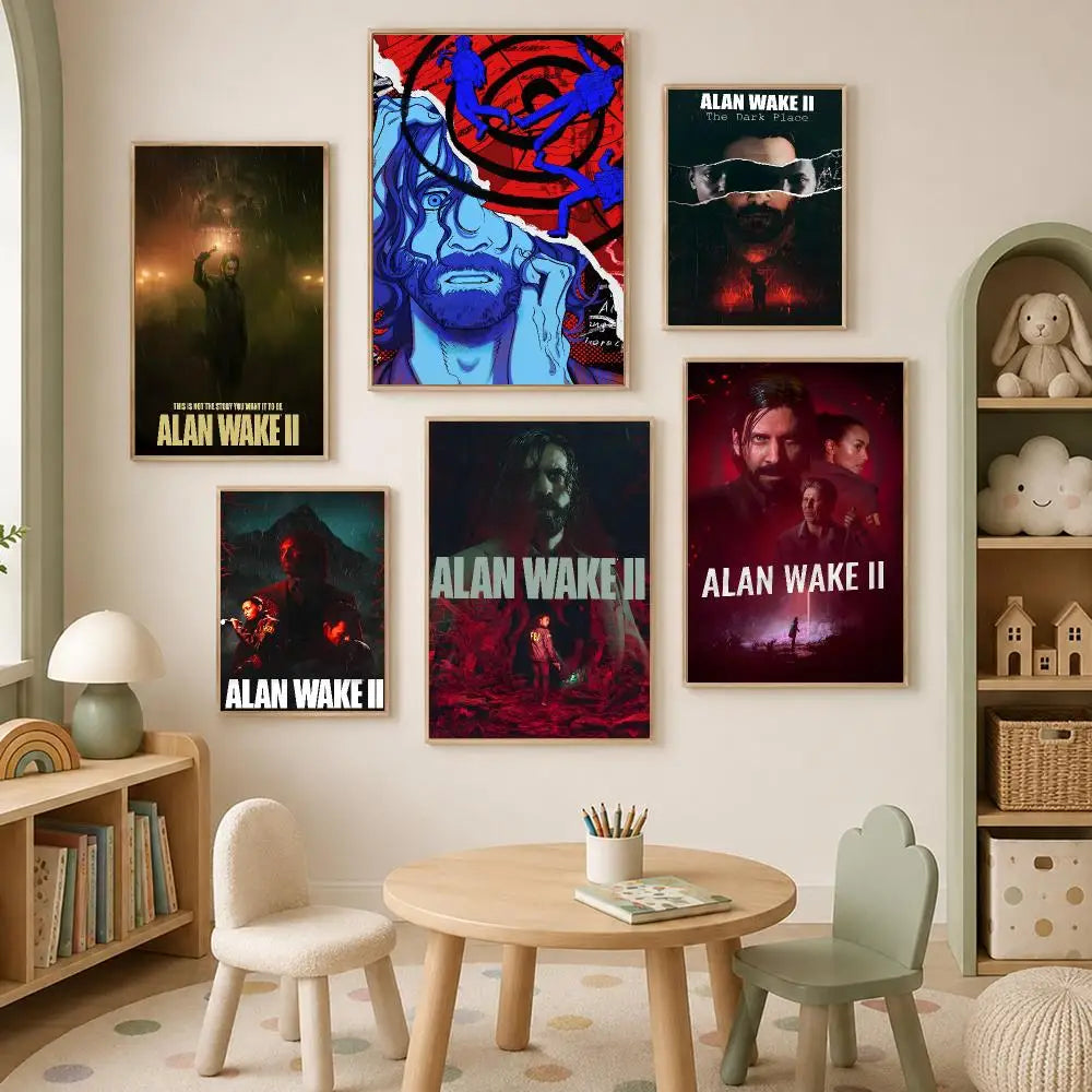 Alan Wake Game Poster – Self-Stick HD Waterproof Wall Art Wall Art Poster Axl