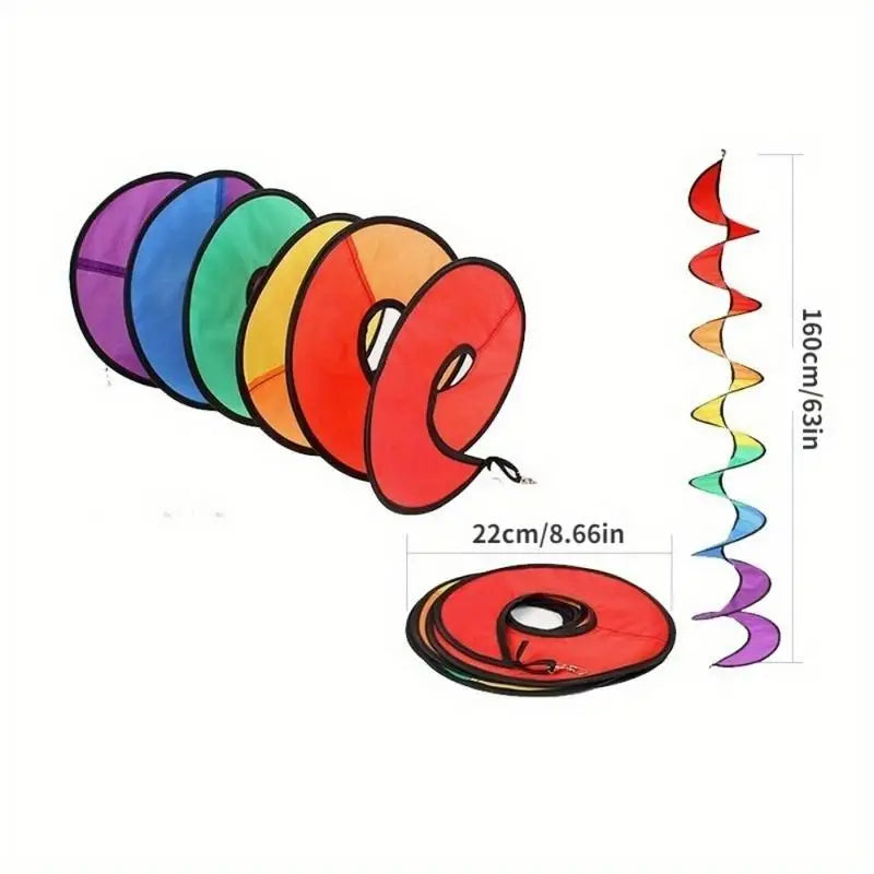 Rainbow Spiral Windmill Wind Spinner – Garden & Camping Decor Wind Spinner Axl