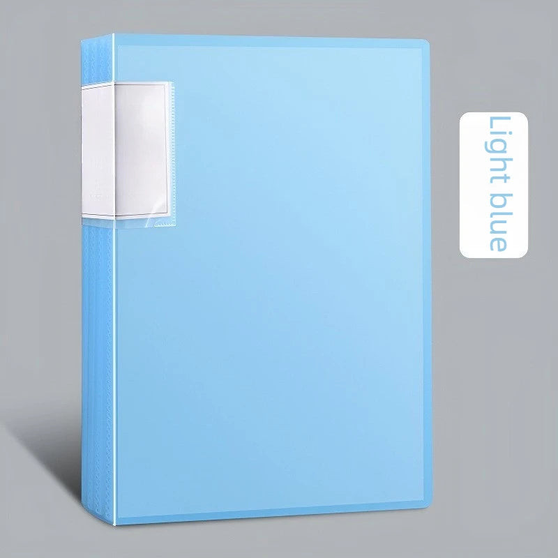A4 Transparent File Folder – 100-Page Plastic Document Organizer Plastic File Folder Axl Blue