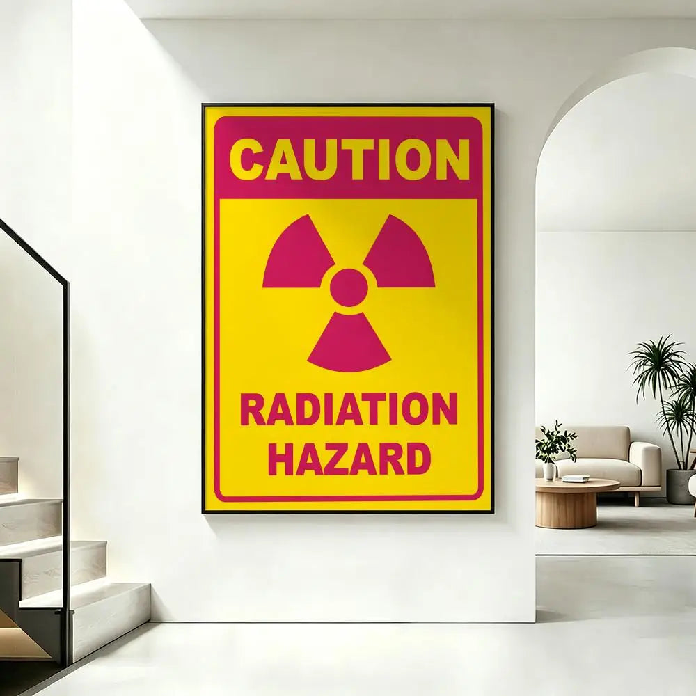 Nuclear Radiation Warning Sign Poster – HD Waterproof Wall Art Wall Art Poster Axl