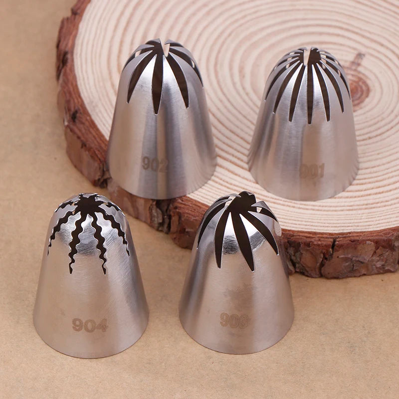 Stainless Steel Star Piping Nozzles 901–904 | Cake Icing Tips Cake Piping Nozzles Axl