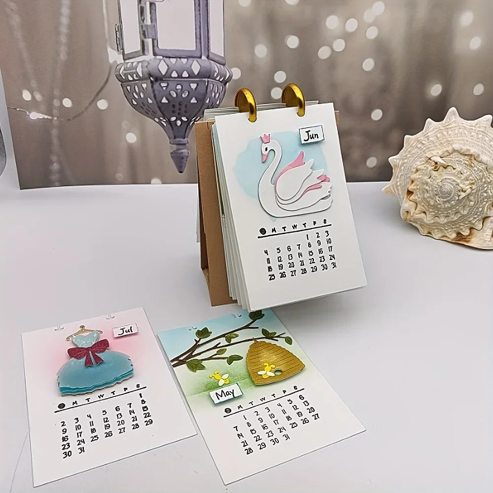 Clear Calendar Stamp – Reusable Transparent Stamp for Cards Craft Stamp Axl