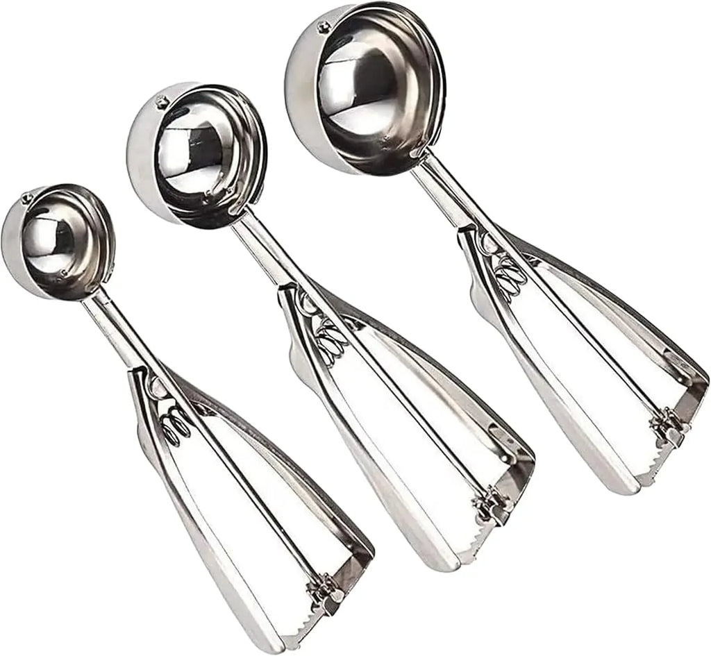 3-Piece Ice Cream Scoop Set – Sharp Blade & Gear Design Ice Cream Scoop Set Axl 5cm