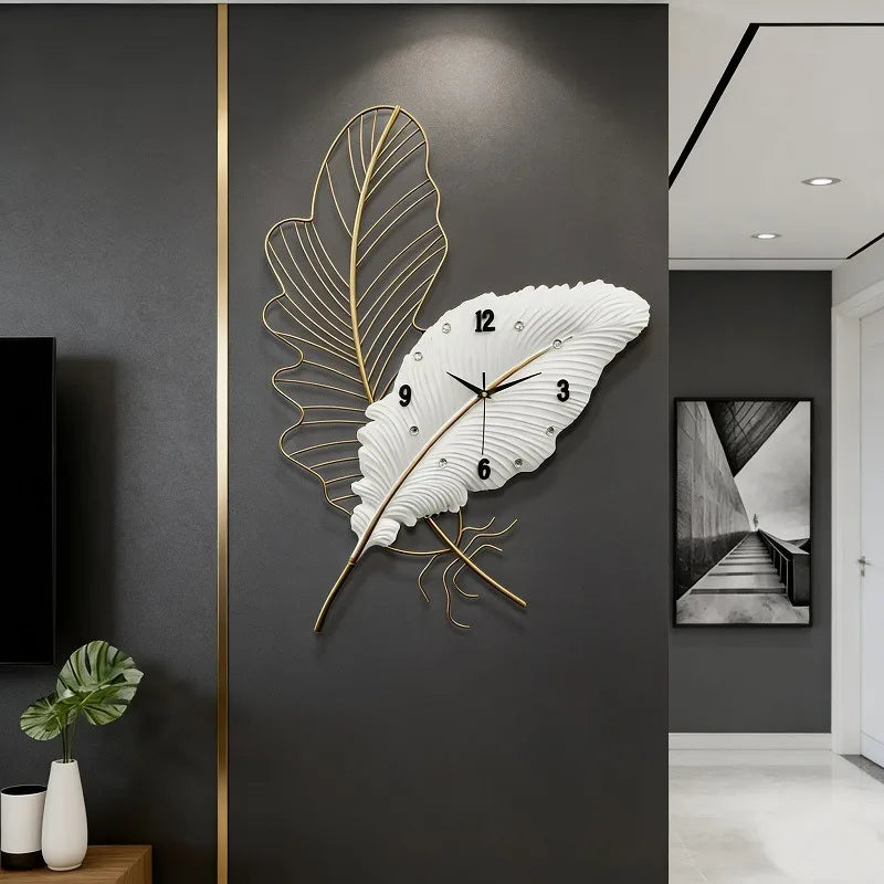 Feather Wall Clock – Silent Minimalist Acrylic Art Decor Decorative Wall Clock Axl