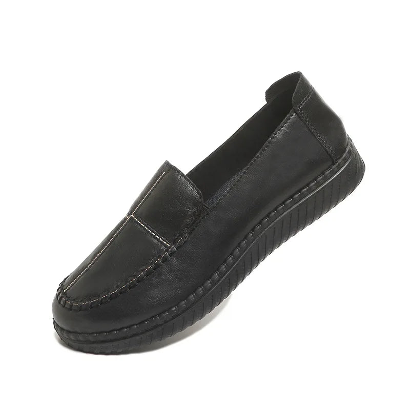 YBQJOO Women's Slip-On Loafers – Lightweight Casual Flat Shoes Women's Flat Loafers Axl Black 39