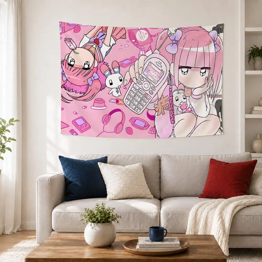 Menhera Chan Anime Wall Flag – Indoor & Outdoor Art Banner Anime Wall Flag Axl