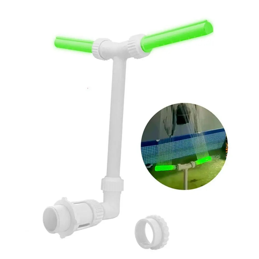 PVC Pool Fountain Sprayer – Adjustable Double-Jet Waterfall Head Pool Fountain Sprayer Axl Style C