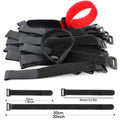 10-Pack Reusable Nylon Hook & Loop Cable Straps | Bike Tie Cable Management Straps Axl 2 50cm