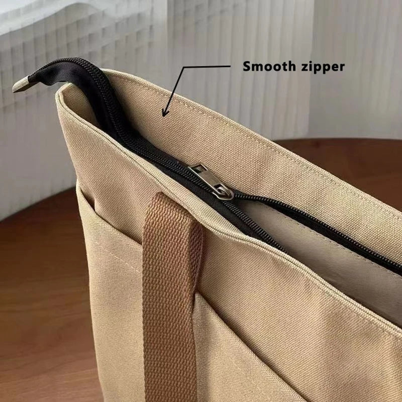 Large Canvas Tote Bag – 2-Layer Shoulder Bag for Women Canvas Tote Bag Axl